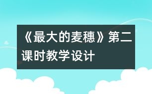 《最大的麥穗》第二課時教學設計