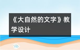 《大自然的文字》教學(xué)設(shè)計