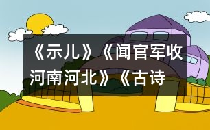 《示兒》、《聞官軍收河南河北》《古詩兩首》教學(xué)設(shè)計(jì)之六