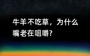 牛、羊不吃草，為什么嘴老在咀嚼?