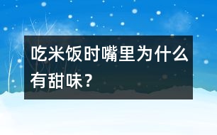 吃米飯時嘴里為什么有甜味？