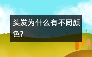 頭發(fā)為什么有不同顏色?