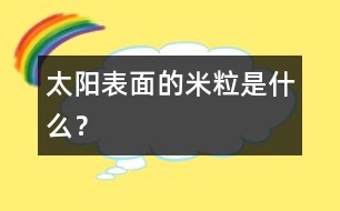 太陽表面的“米?！笔鞘裁?？