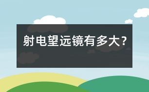 射電望遠(yuǎn)鏡有多大？