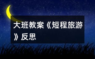 大班教案《短程旅游》反思