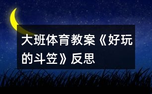 大班體育教案《好玩的斗笠》反思