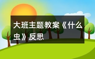 大班主題教案《什么蟲》反思