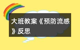 大班教案《預(yù)防流感》反思