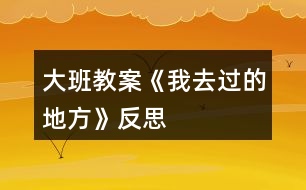 大班教案《我去過的地方》反思