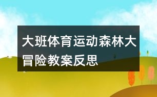 大班體育運(yùn)動(dòng)森林大冒險(xiǎn)教案反思