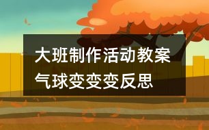 大班制作活動教案 氣球變變變反思