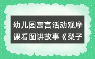 幼兒園寓言活動觀摩課看圖講故事《梨子小提琴》教案設計與自我評析