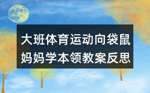 大班體育運動向袋鼠媽媽學本領教案反思