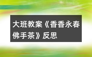 大班教案《香香永春佛手茶》反思