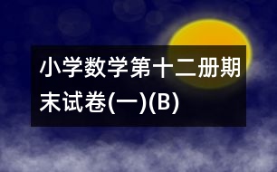 小學數(shù)學第十二冊期末試卷(一)(B)