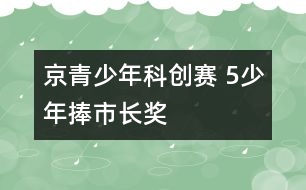 京青少年科創(chuàng)賽 5少年捧市長獎(jiǎng)