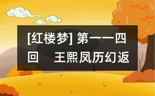 [紅樓夢(mèng)] 第一一四回    王熙鳳歷幻返金陵  甄應(yīng)嘉蒙恩還玉闕