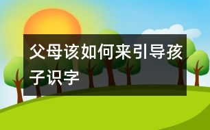 父母該如何來引導(dǎo)孩子識(shí)字